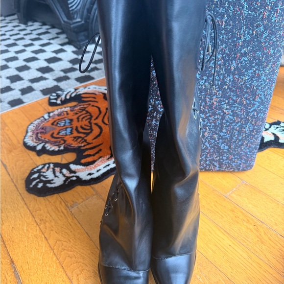 Only worn once Akira black pleather boots - Picture 4 of 6